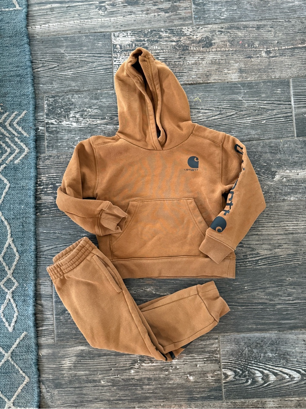 Carhartt Kids Brown Hoodie and Jogger Set